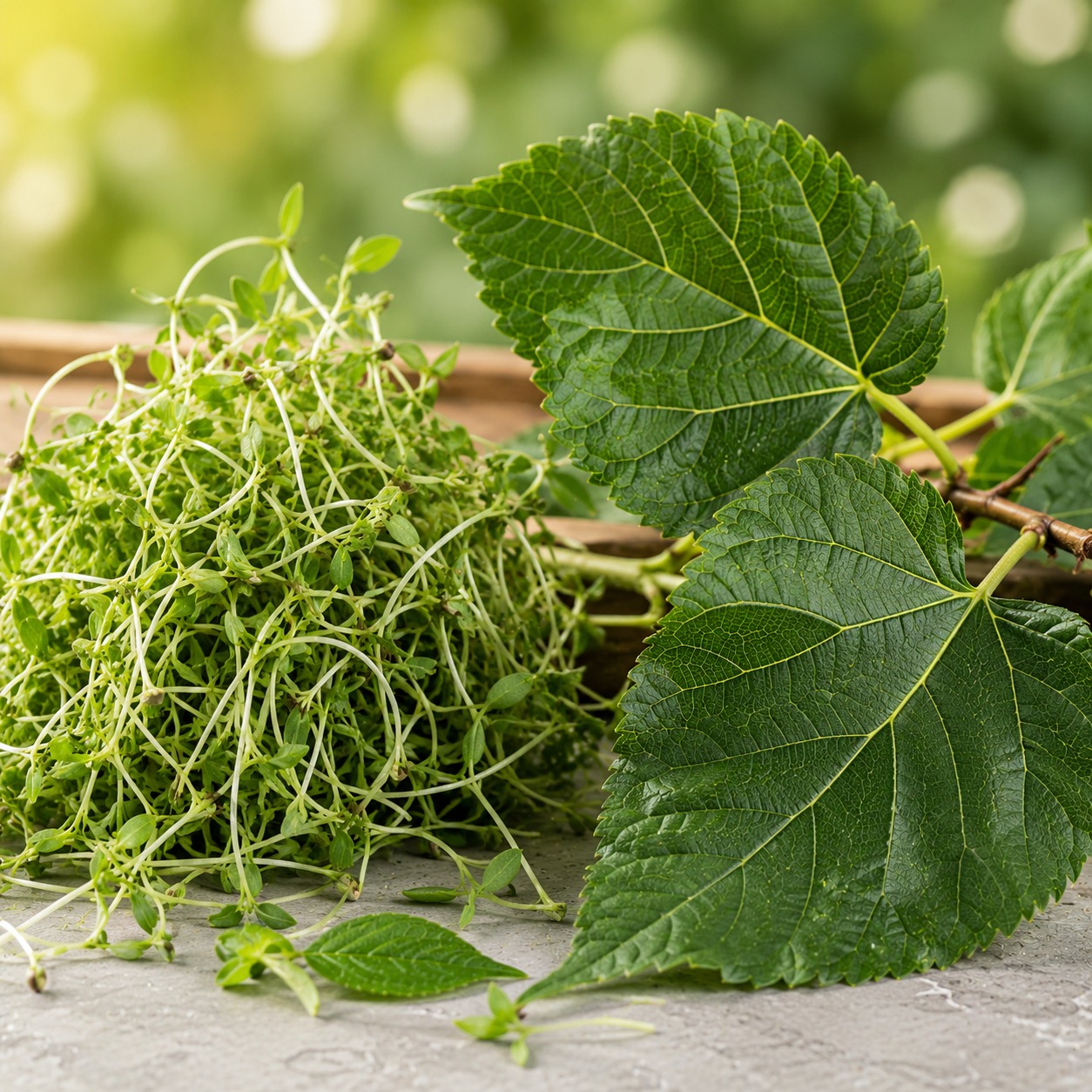 Alfalfa y Hoja de Morera
